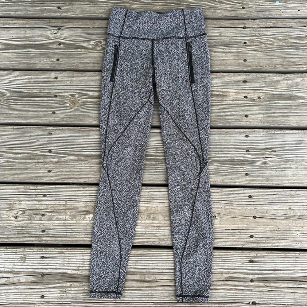Lululemon Athletica Black and Gray Leggings